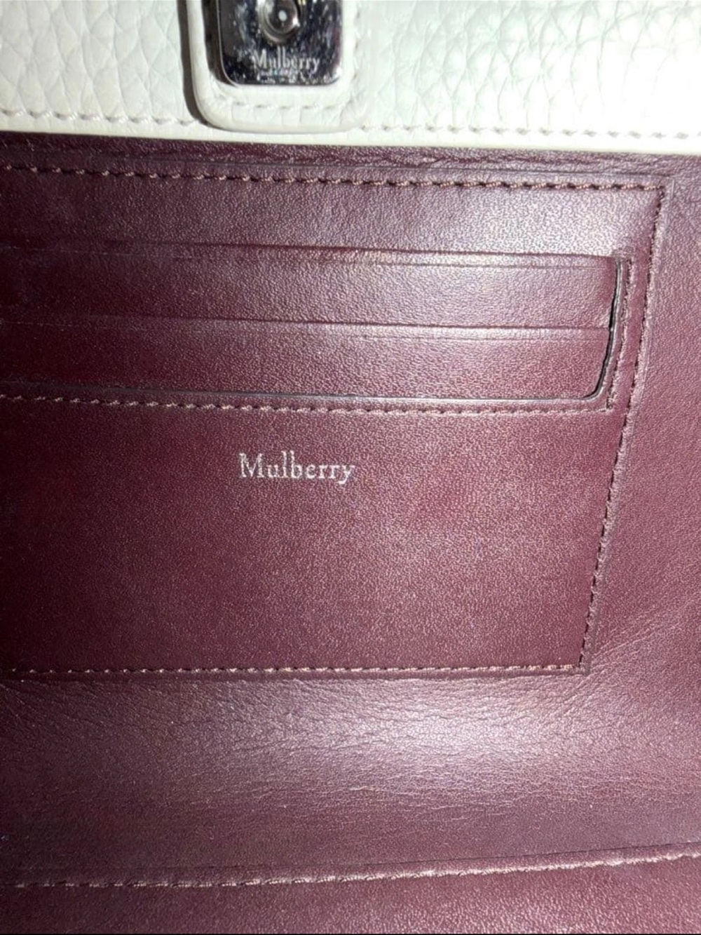 Mulberry Cream Leather Braided-Handle Satchel - Picture 7 of 16